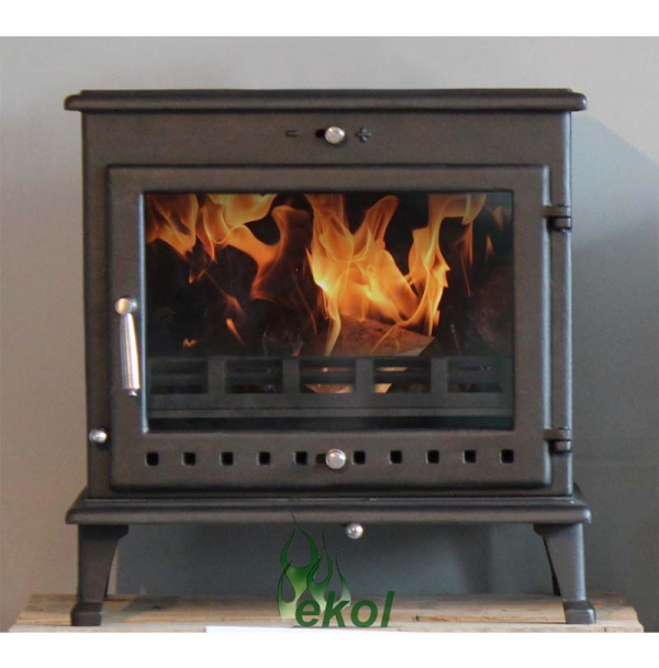 Ekol Crystal 12 woodburning stove in situ