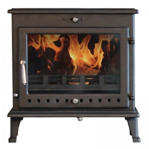 Ekol Crystal 12 woodburning stove 12kw white background