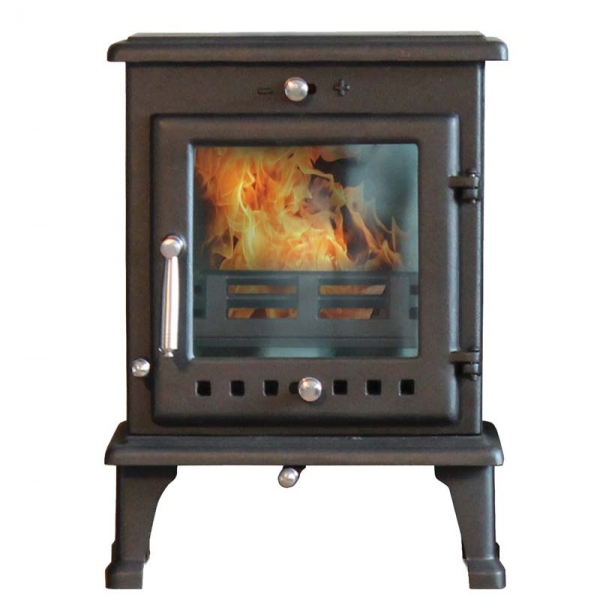 Ekol Crystal 5 woodburning stove multi fuel white background