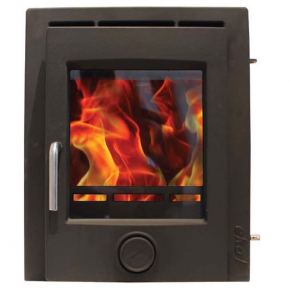 Ekol inset 5 matt black woodburning stove 5kw