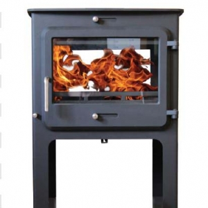Ekol Clarity double sided woodburning stove high leg options