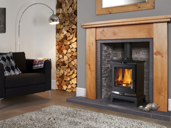 Flavel Rochester 5 Stove with polished silver trim