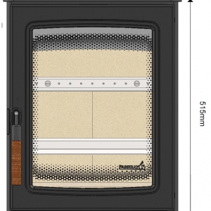 parkray aspect 4 woodburning stove front dimensions