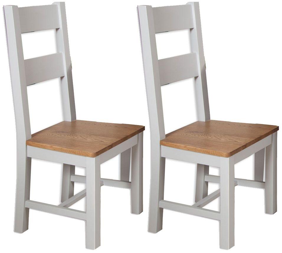 Oakwood Living Grey Painted Oak Dining, Gray Oak Dining Chairs