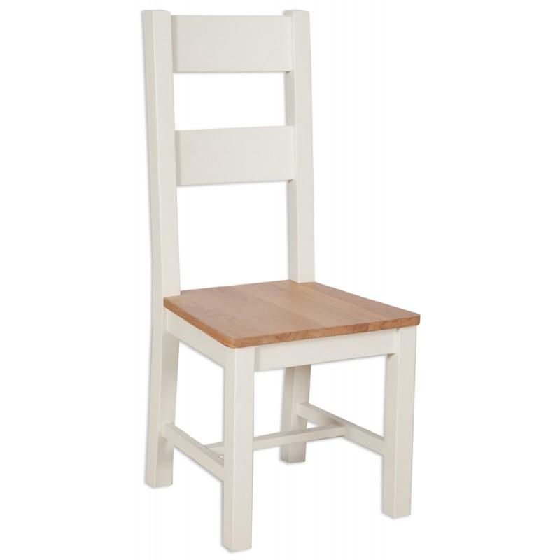 Oakwood Living Ivory Painted Oak Dining, Solid Wooden Dining Chairs Uk