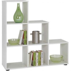 SlumberHaus Mega 1 White Modern Bookcase